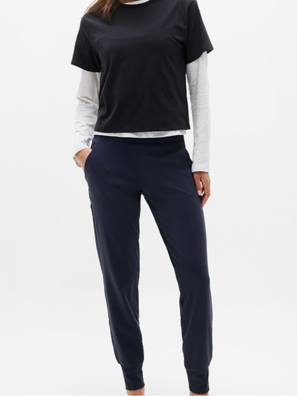 Athleta Venice High Rise Jogger Pants - Black - Medium